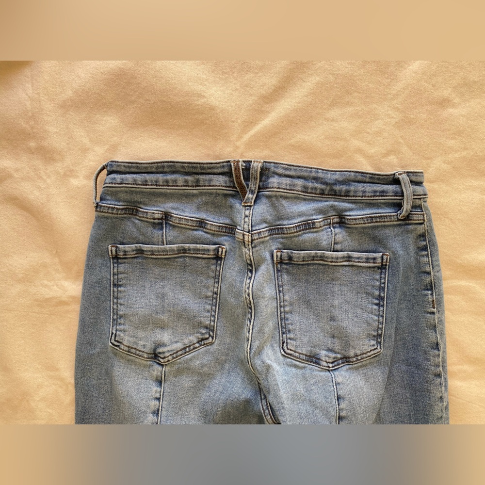 Kut from the Kloth Charlotte High Rise Wide Leg Blue Straight Jeans Women’s 12 - Picture 10 of 14